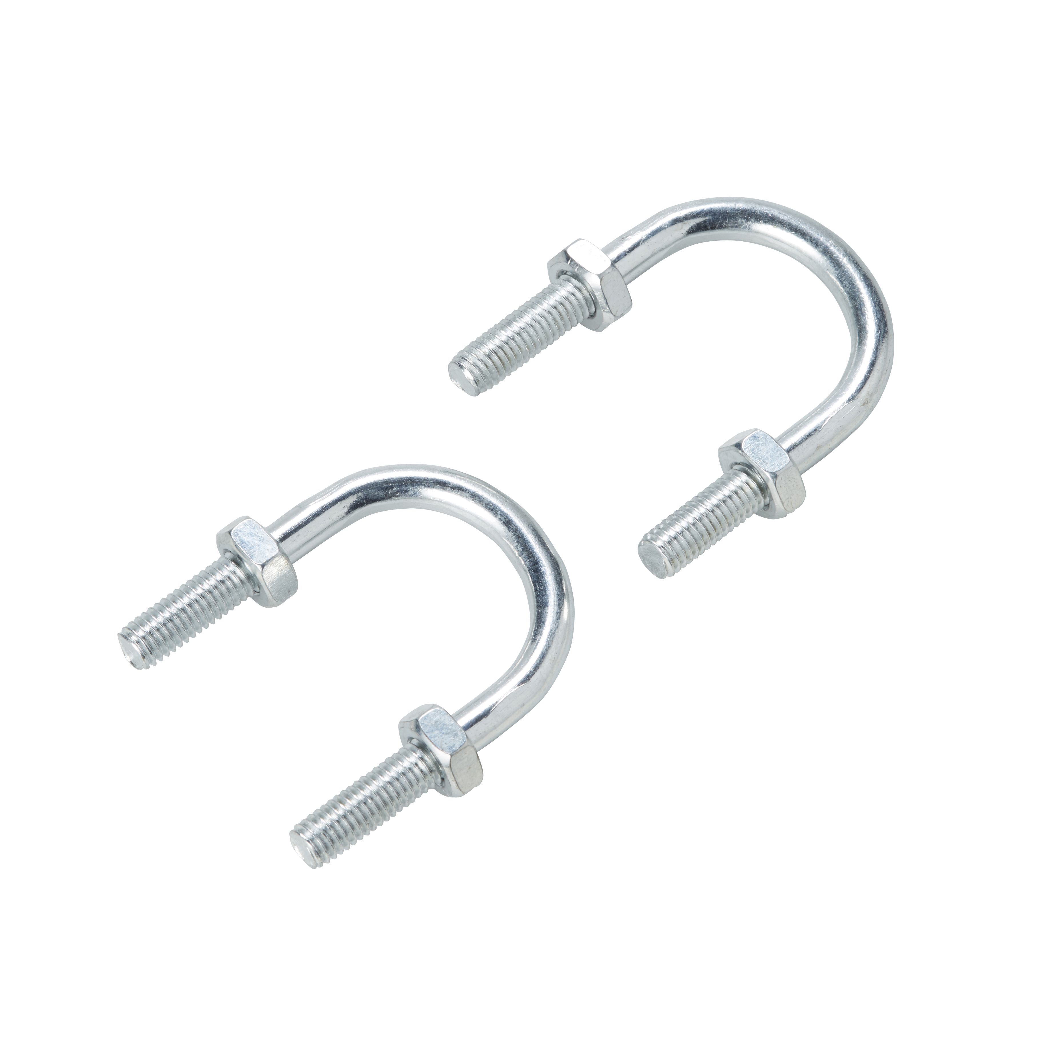 Diall U bolt (L)34mm (Dia)8mm, Pack of 2