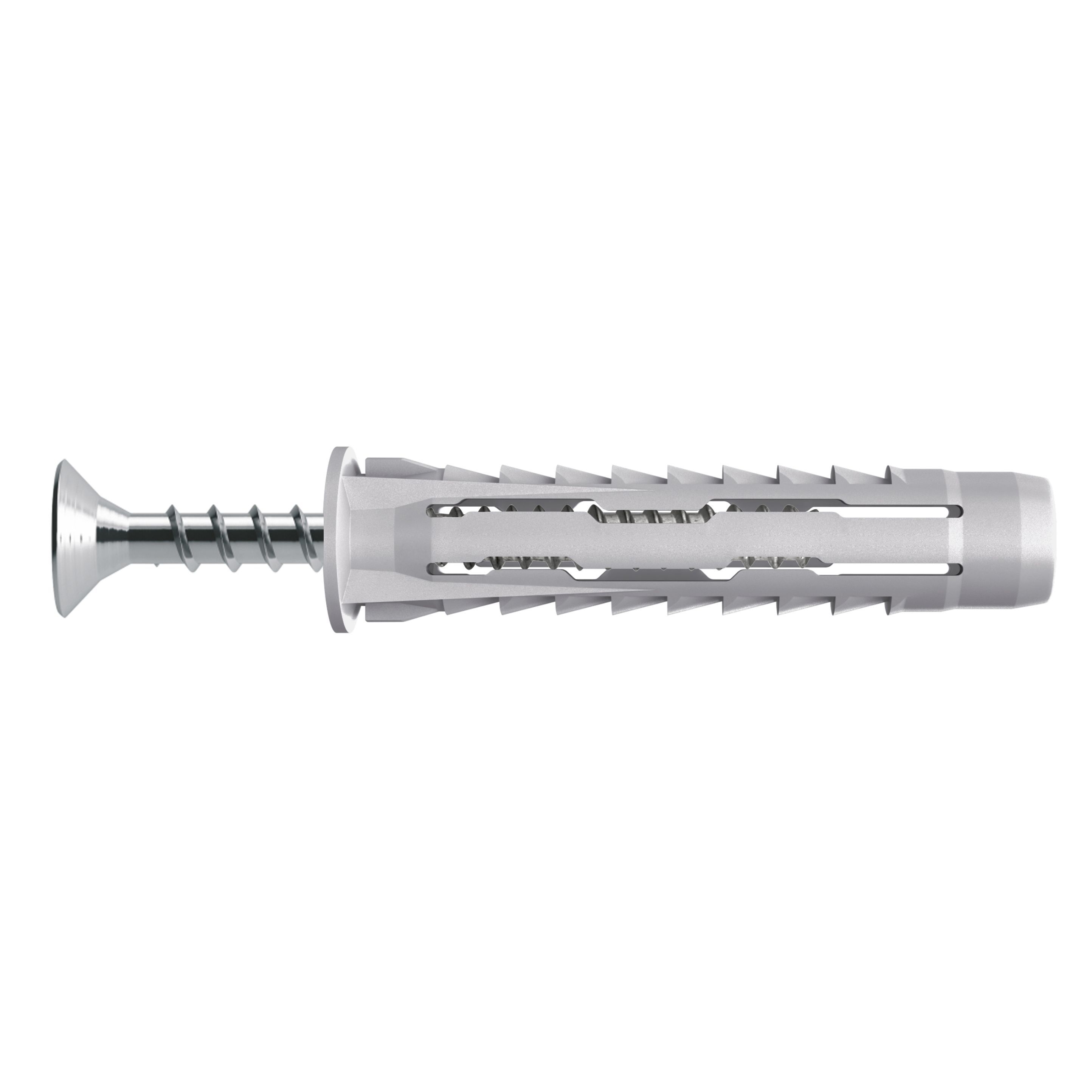 Diall Universal Grey Multi-purpose screw & wall plug (Dia)10mm (L)50mm, Pack of 30