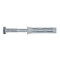 Diall Universal Grey Multi-purpose screw & wall plug (Dia)12mm (L)60mm, Pack of 2