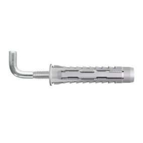 Diall Universal Grey Multi-purpose screw & wall plug (Dia)6mm (L)30mm, Pack of 4
