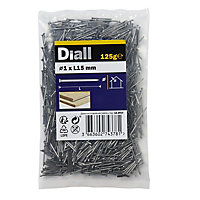 Diall Veneer pin (L)15mm (Dia)1mm, Pack