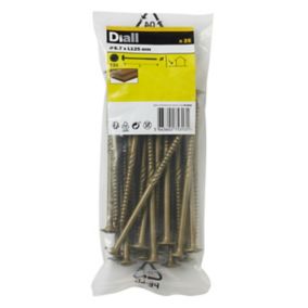 Diall Wafer Carbon steel Screw (Dia)6.7mm (L)125mm, Pack of 25