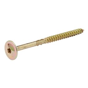 Diall Wafer Yellow-passivated Carbon steel Timber frame screw (Dia)8mm (L)120mm