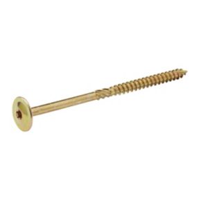 Diall Wafer Yellow-passivated Carbon steel Timber frame screw (Dia)8mm (L)140mm