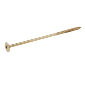 Diall Wafer Yellow-passivated Carbon steel Timber frame screw (Dia)8mm (L)220mm