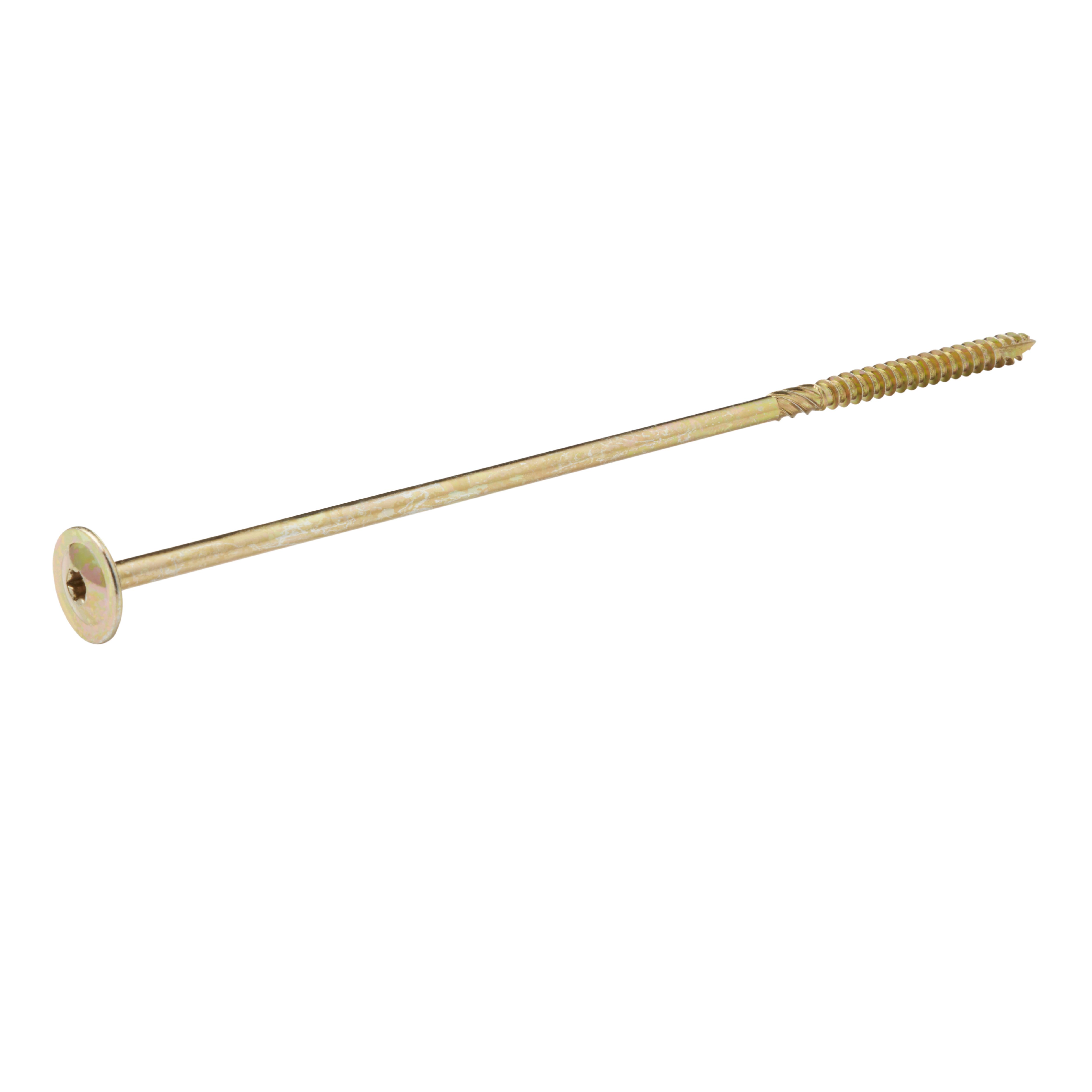 Diall Wafer Yellow-passivated Carbon steel Timber frame screw (Dia)8mm (L)260mm