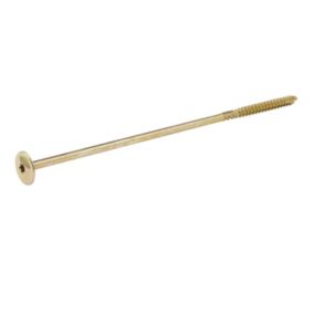 Diall Wafer Yellow-passivated Carbon steel Timber frame screw (Dia)8mm (L)260mm