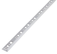 Diall White 10mm Straight PVC External edge tile trim