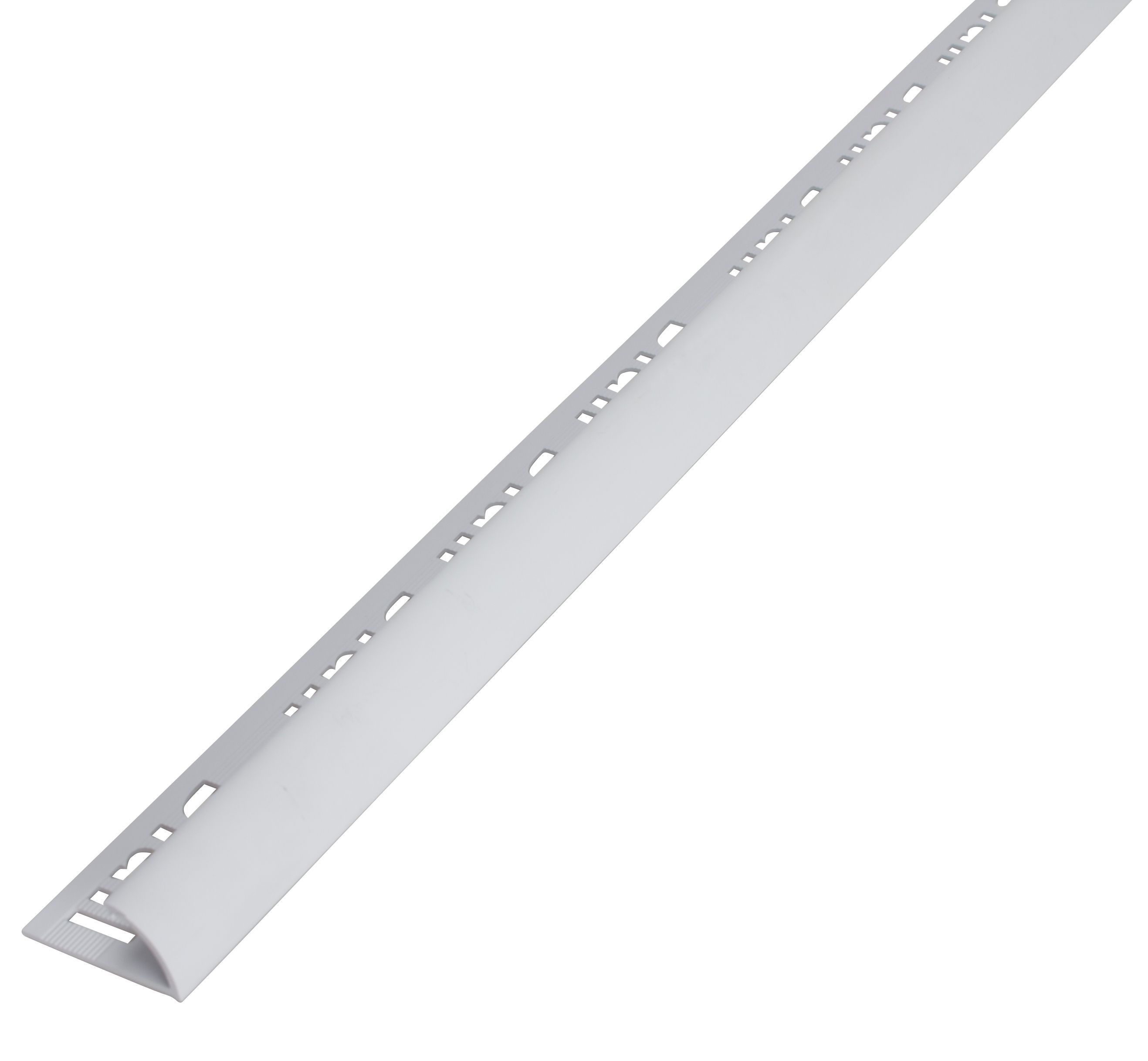 Diall White 12.5mm Round edge PVC External edge tile trim
