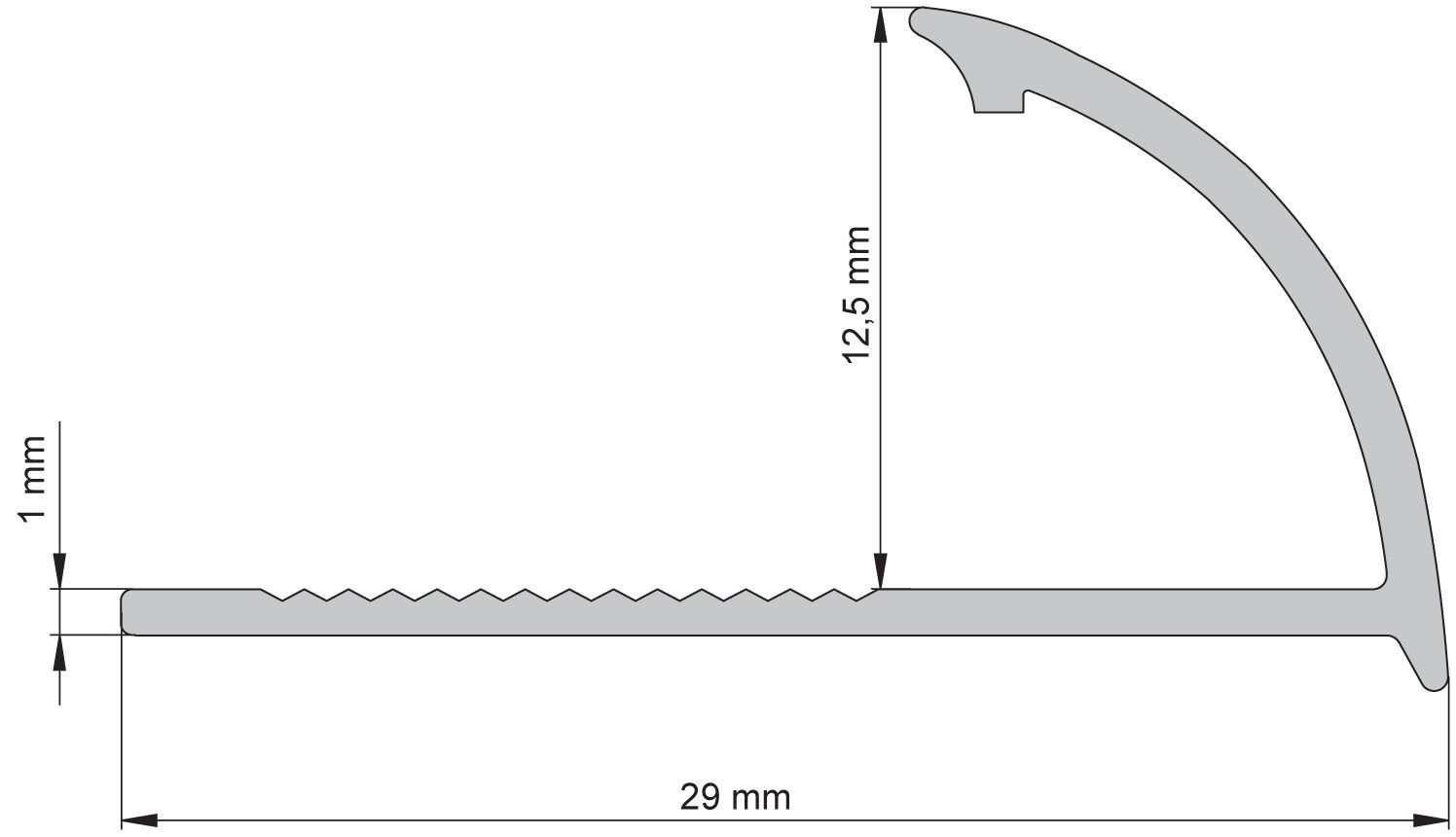 Diall White 12.5mm Round edge PVC External edge tile trim - 3