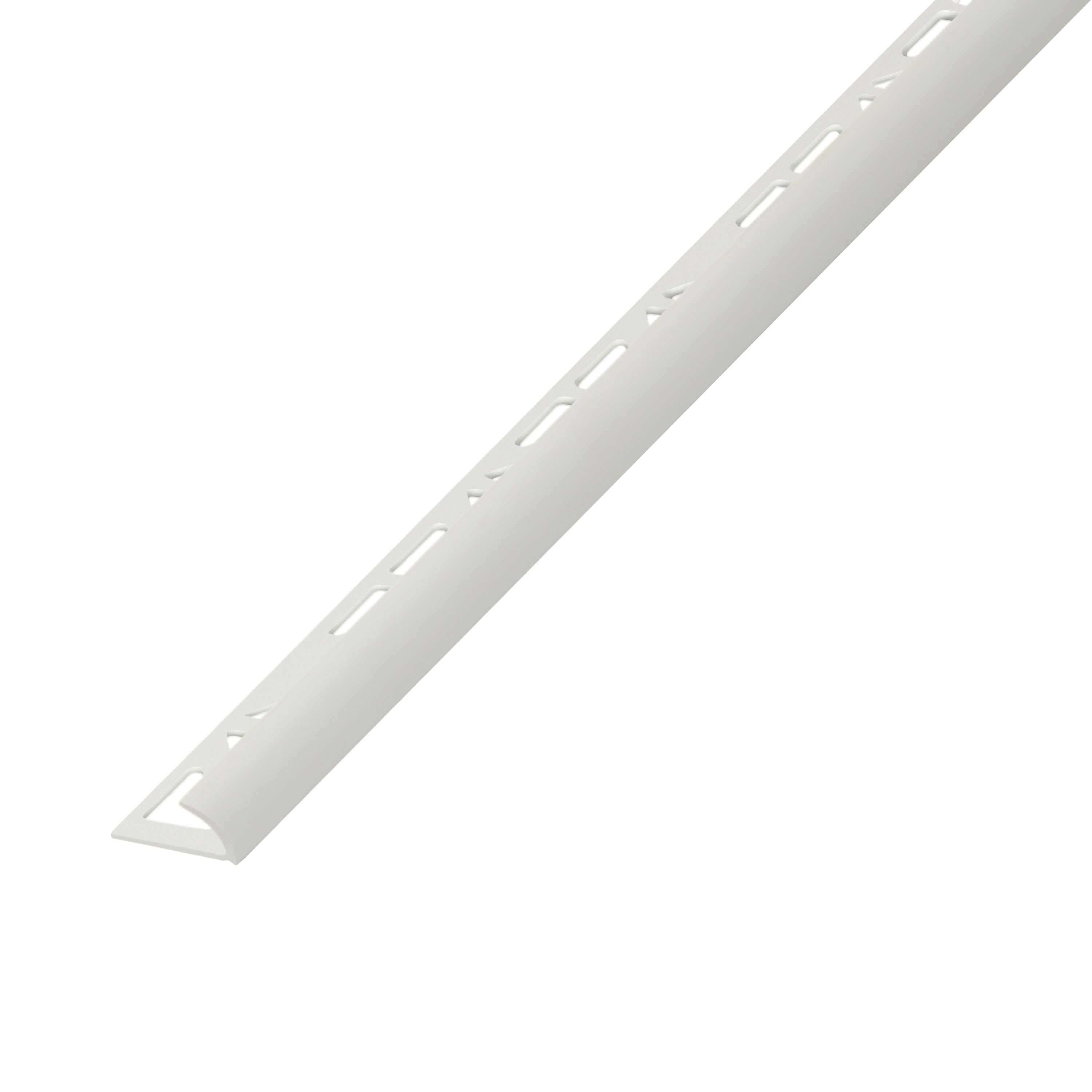 Diall White 6mm Round PVC External edge tile trim | DIY at B&Q