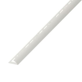 Diall White 6mm Round PVC External edge tile trim