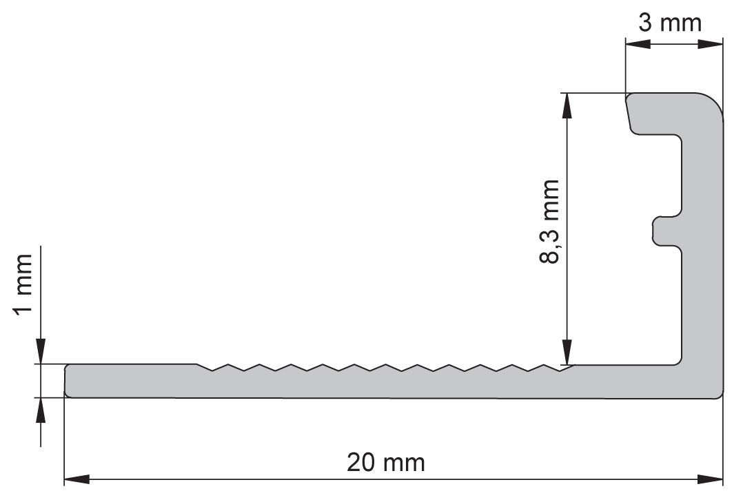 Diall White 8mm Straight PVC External edge tile trim - 4