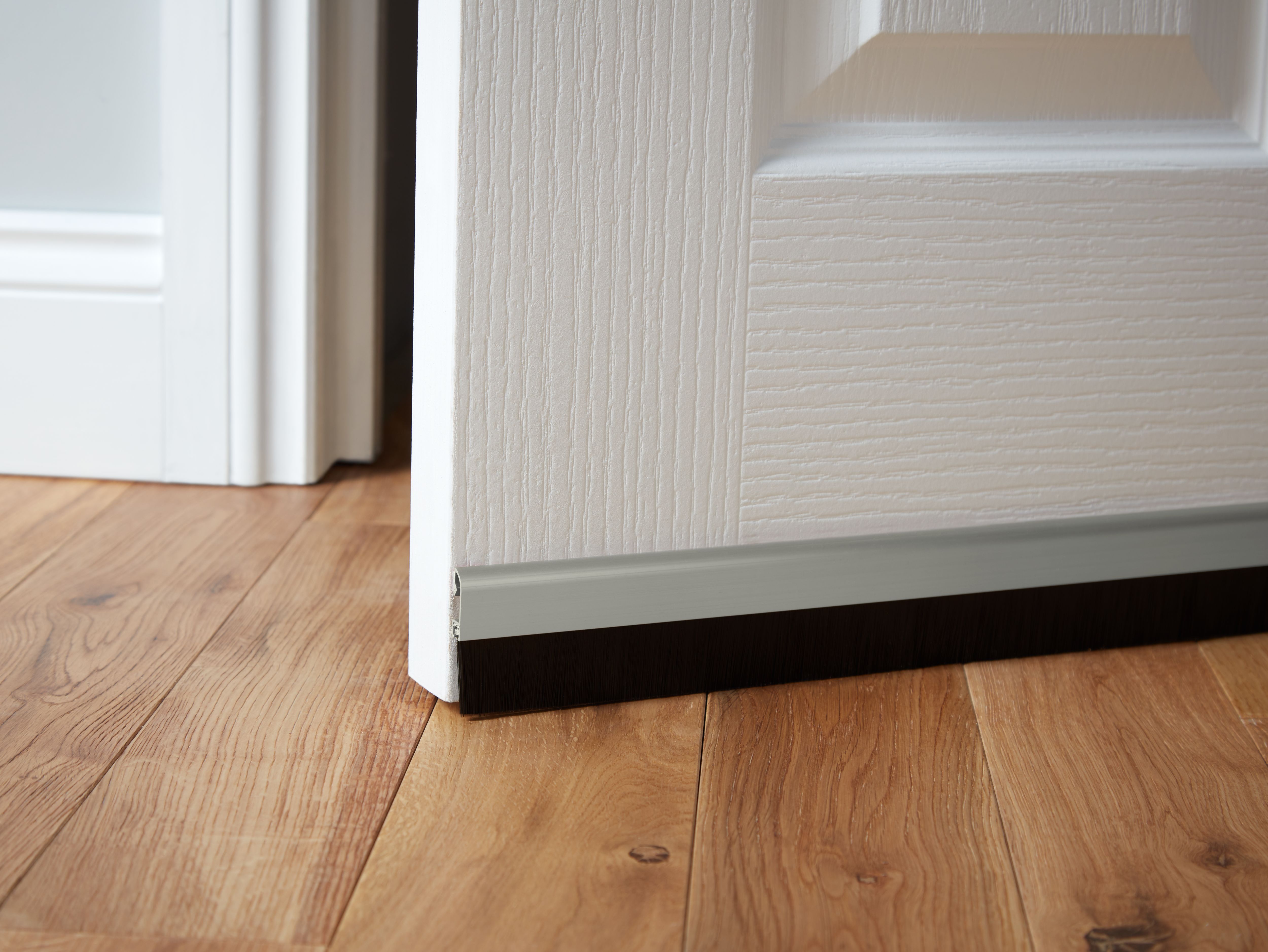 Diall White Aluminium Self-adhesive Draught excluder, (L)1m