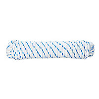 Diall White & blue Polypropylene (PP) Braided rope, (L)15m (Dia)8mm
