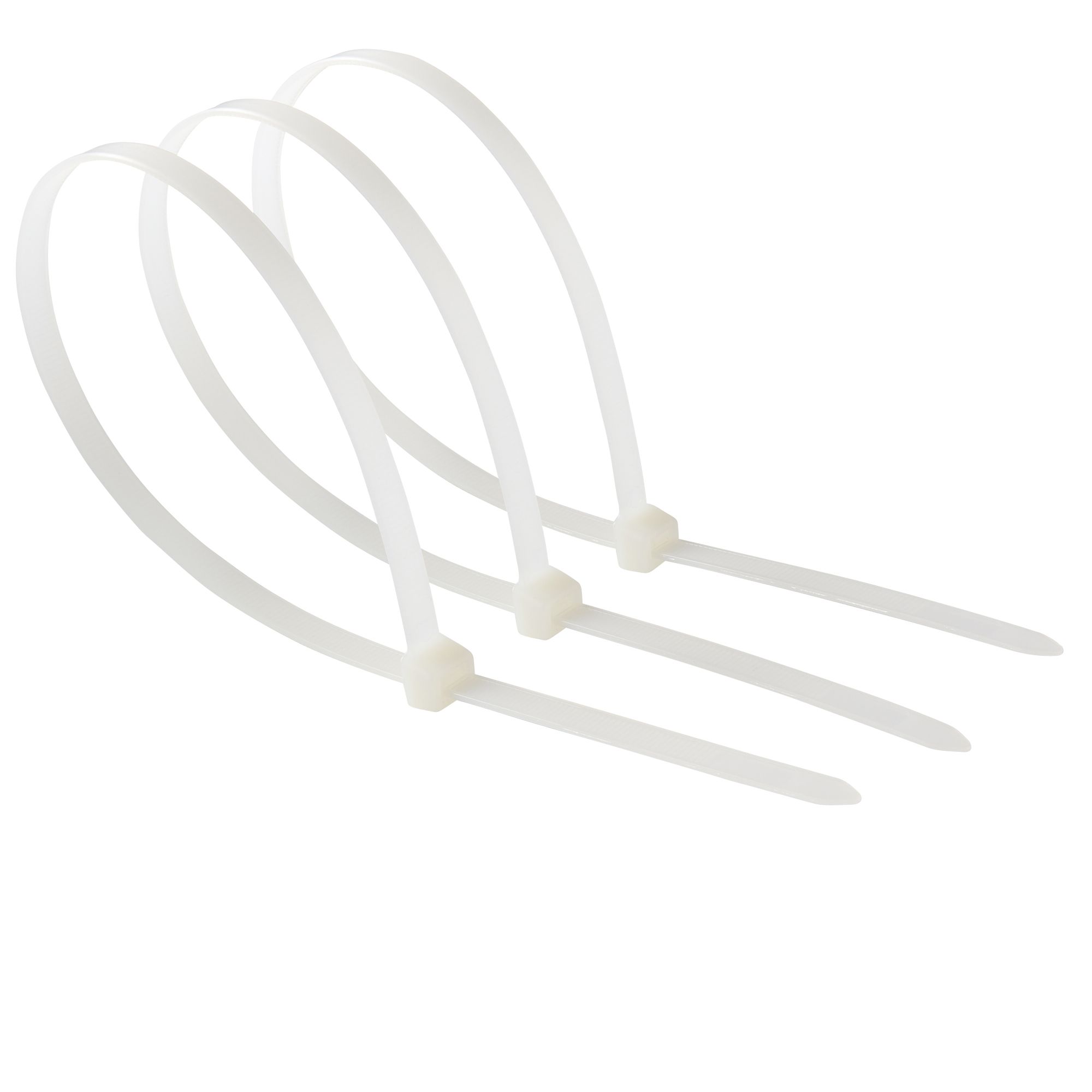 Diall White Cable tie (L)400mm, Pack of 50