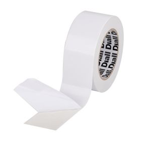 Diall White Double-sided Tape (L)25m (W)50mm