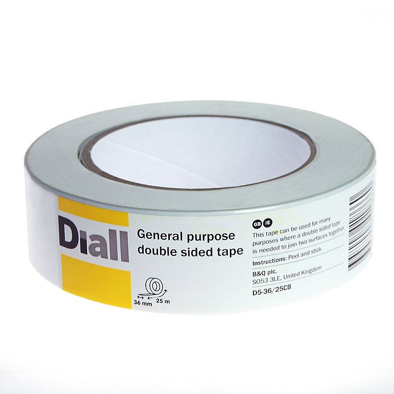 Diall White Double Sided Tape W 36mm, How To Remove Two Sided Tape From Hardwood Floors