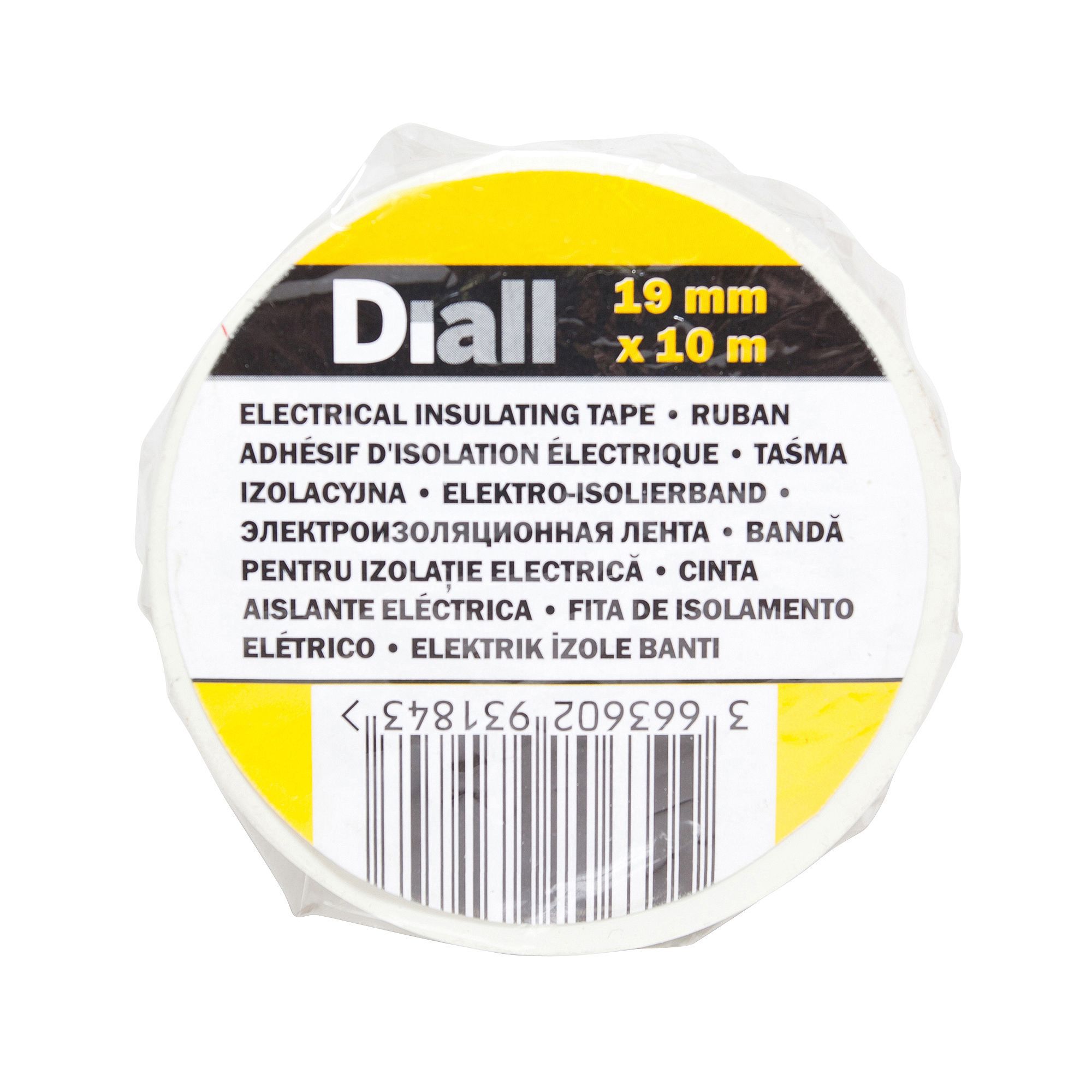 Diall White Electrical Tape (L)10m x (W)19mm