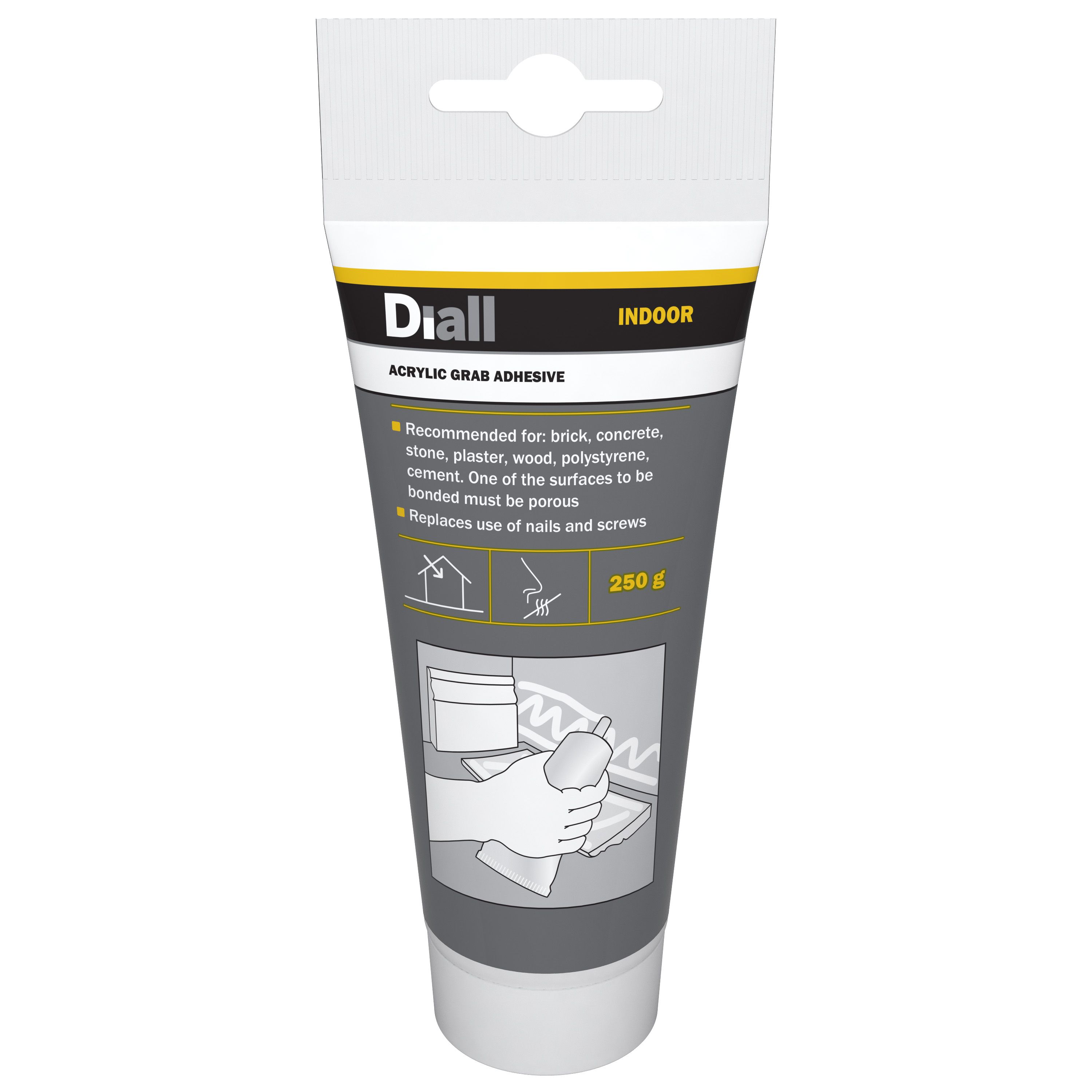 Diall White Multipurpose Grab adhesive 175ml DIY at B&Q