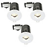 Diall White Non-adjustable LED Warm white Downlight 3.5W IP65, Pack of 3
