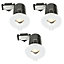 Diall White Non-adjustable LED Warm white Downlight 3.5W IP65, Pack of 3