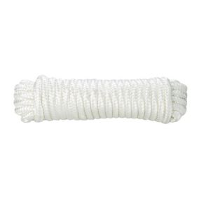 Diall White Nylon Braided rope, (L)10m (Dia)10mm