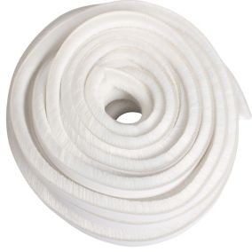 Diall White Plastic Self-adhesive Draught excluder, (L)6m