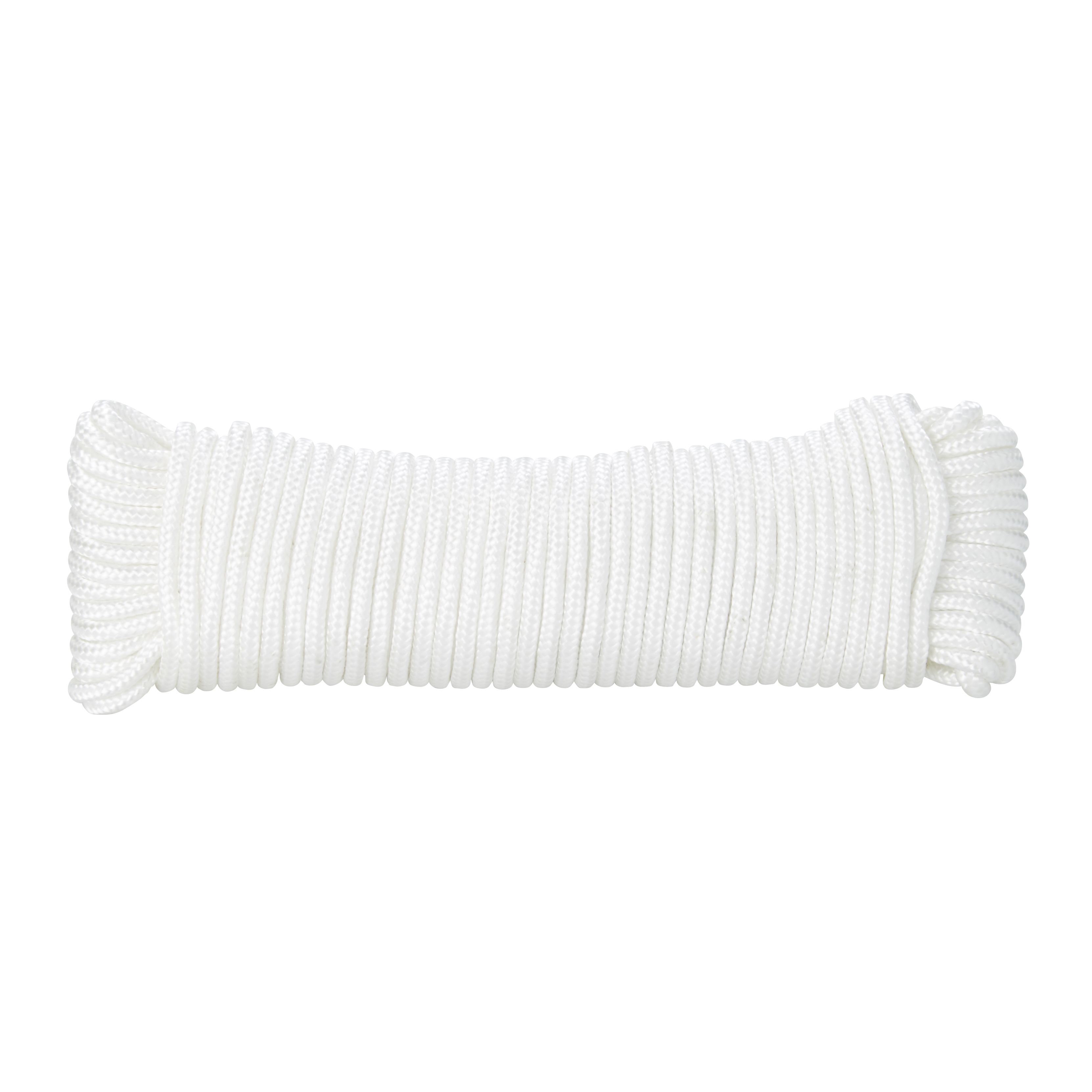 Diall White Polypropylene Braided rope, (L)10m (Dia)4mm