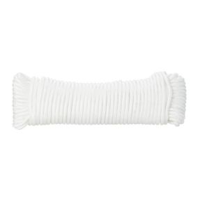 Diall White Polypropylene Braided rope, (L)20m (Dia)4mm