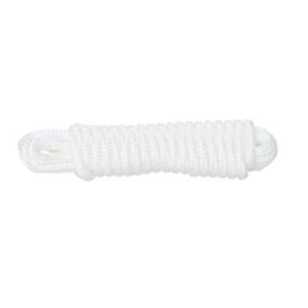 Diall White Polypropylene Braided rope, (L)2m (Dia)4mm