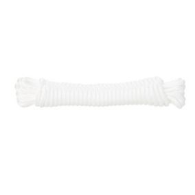 Diall White Polypropylene Braided rope, (L)5m (Dia)3.5mm