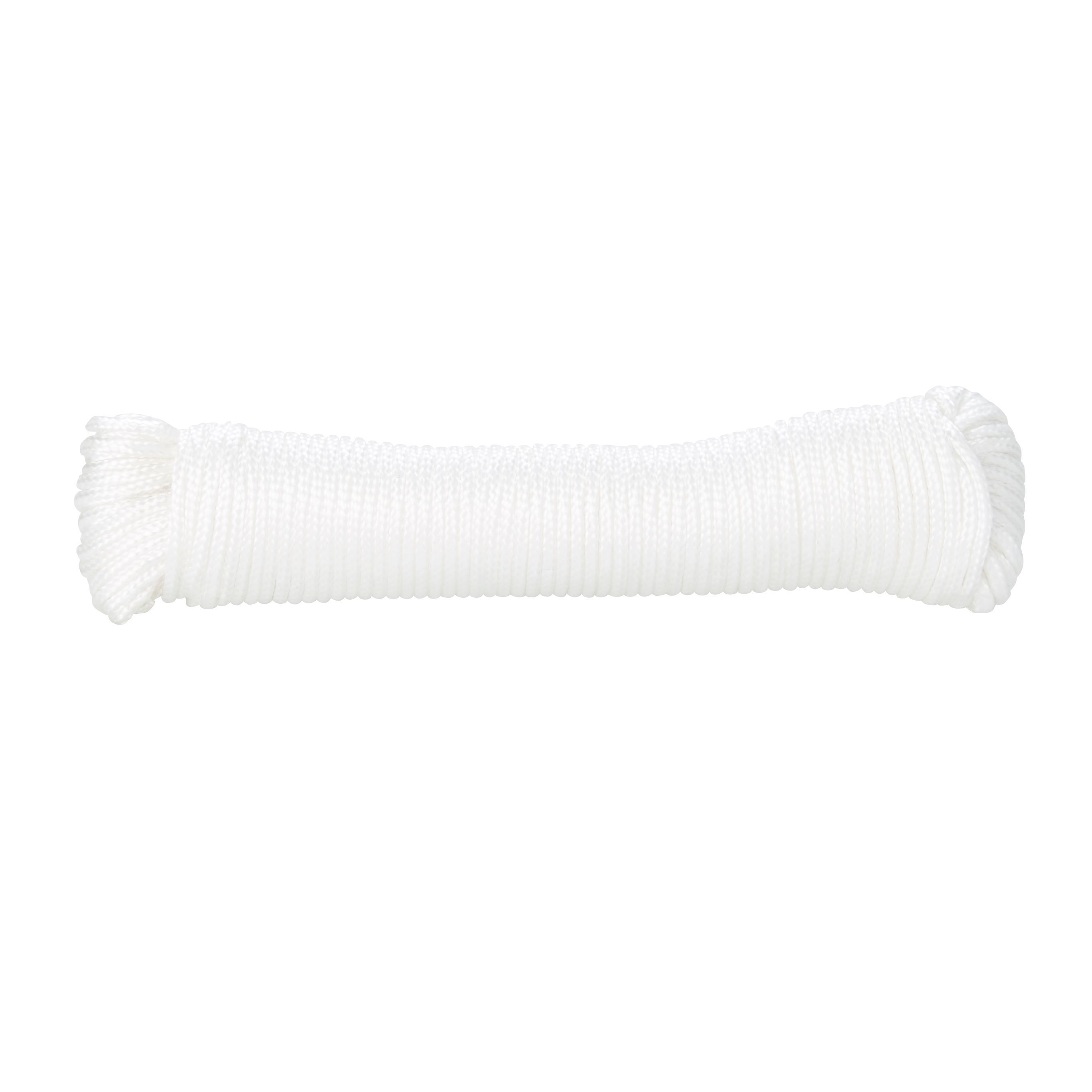 Diall White Polypropylene (PP) Braided rope, (L)10m (Dia)2mm