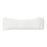 Diall White Polypropylene (PP) Braided rope, (L)10m (Dia)4mm