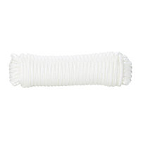 Diall White Polypropylene (PP) Braided rope, (L)10m (Dia)5mm