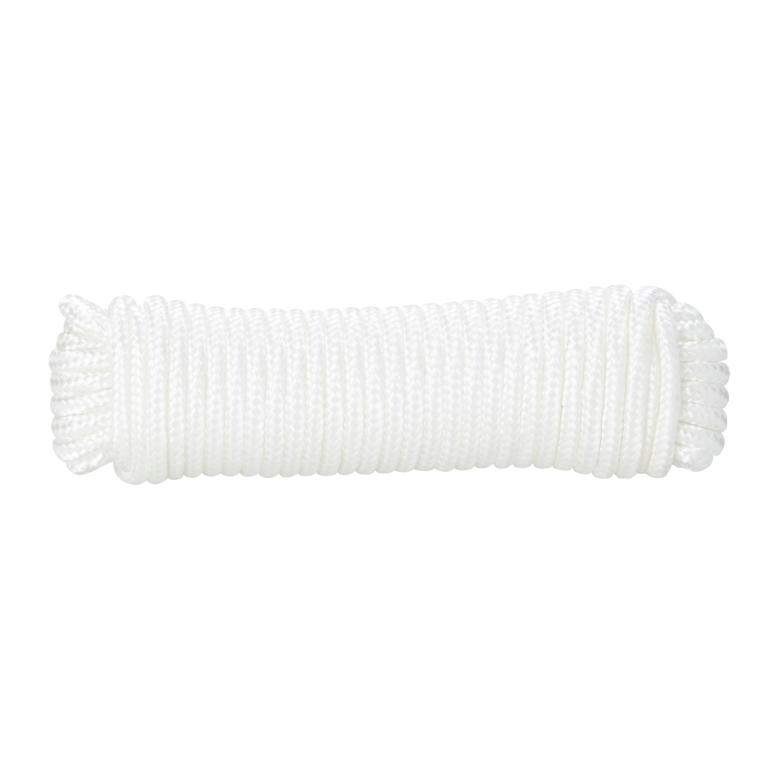 Diall White Polypropylene (PP) Braided rope, (L)10m (Dia)5mm DIY at B&Q