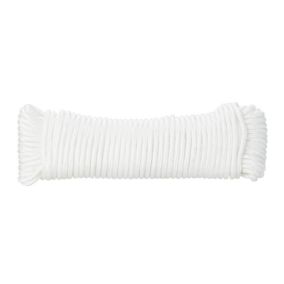 Diall White Polypropylene (PP) Braided rope, (L)20m (Dia)4mm