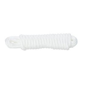 Diall White Polypropylene (PP) Braided rope, (L)2m (Dia)4mm