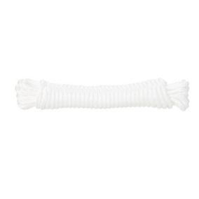Diall White Polypropylene (PP) Braided rope, (L)5m (Dia)3.5mm