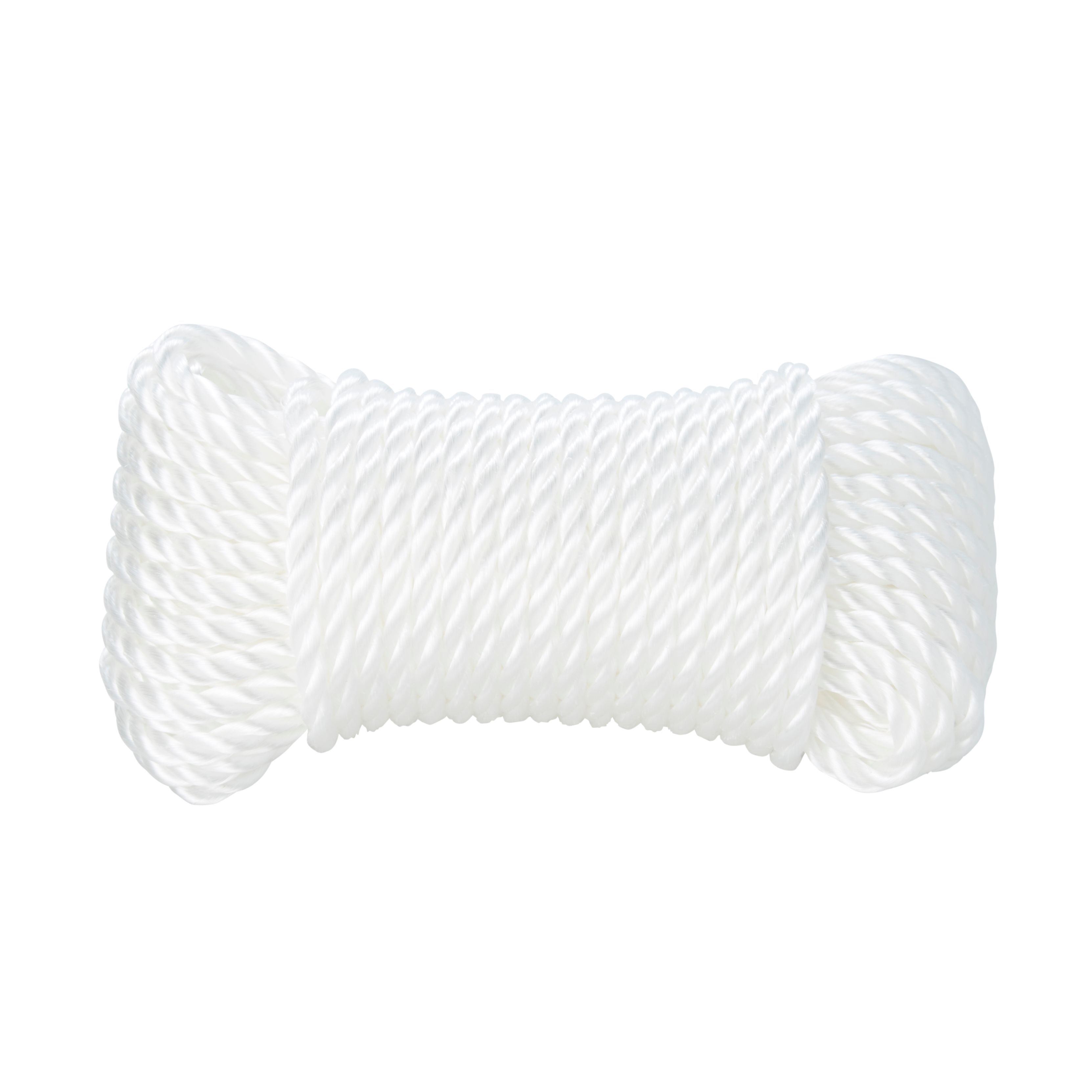 Diall White Polypropylene Twisted rope, (L)15m (Dia)6mm at B&Q
