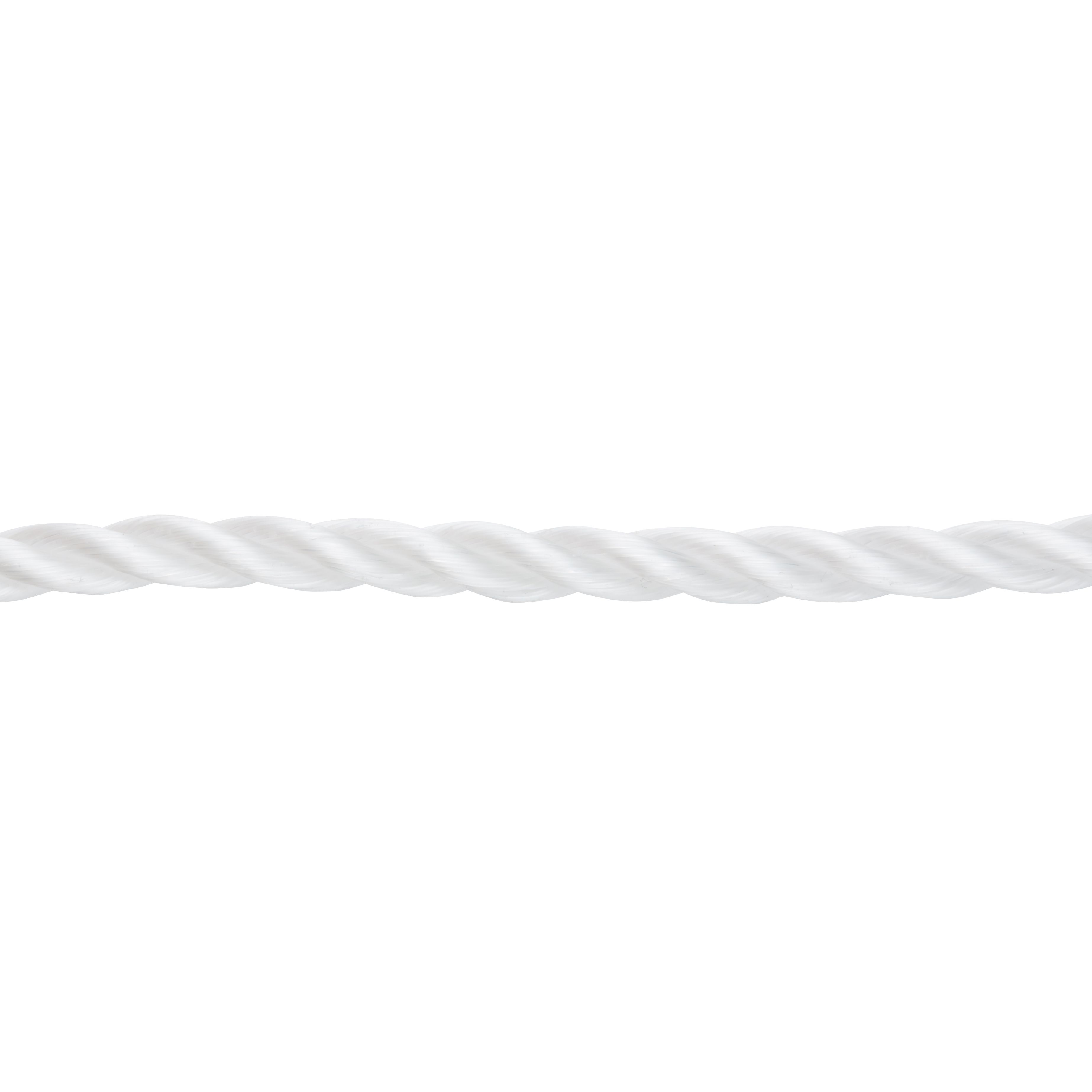 Diall White Polypropylene Twisted rope, (L)7.5m (Dia)6mm