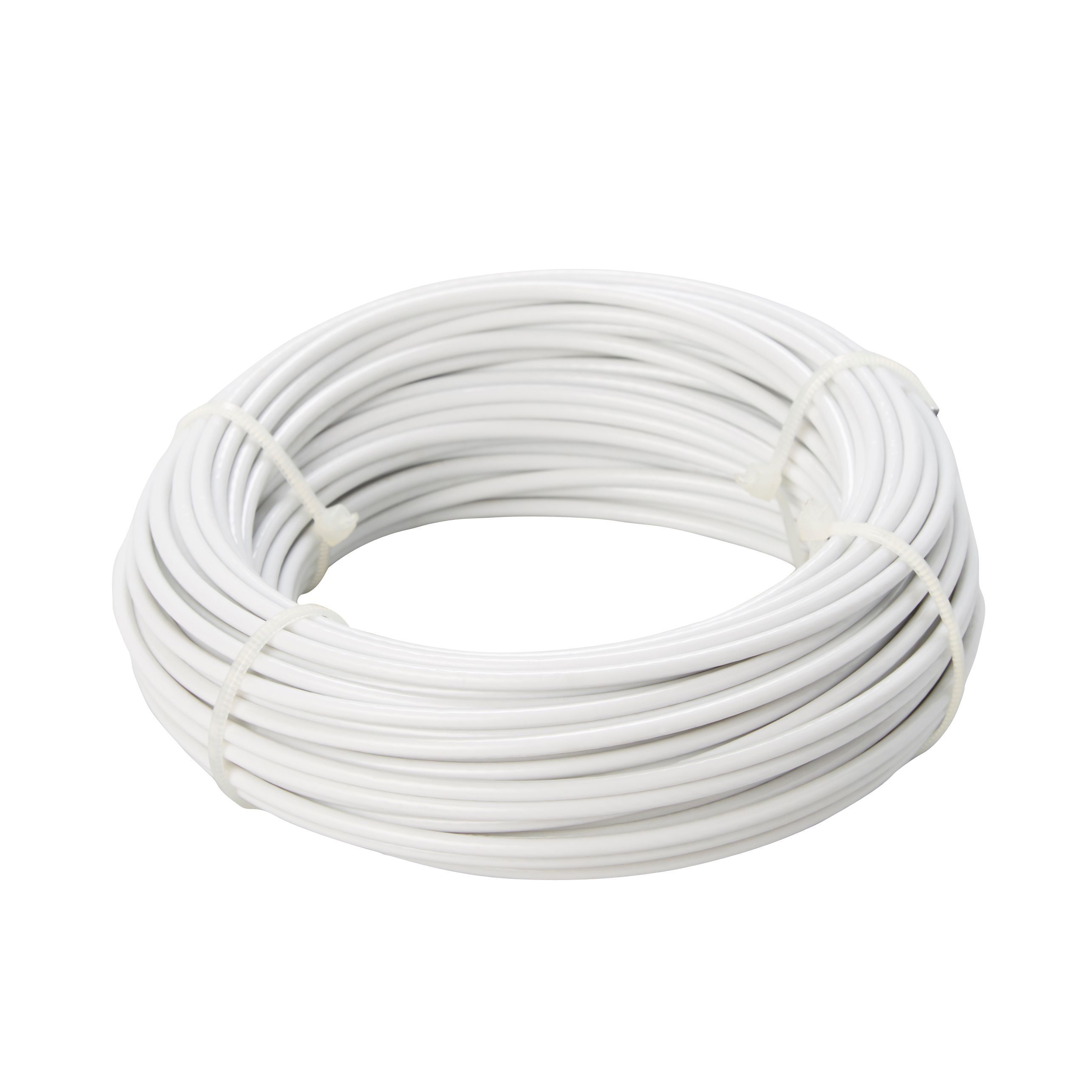 Diall White PVC & steel Cable, (L)15m (Dia)1.7mm