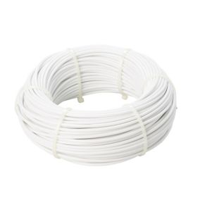 Diall White PVC & steel Cable, (L)60m (Dia)1.2mm, 1010g