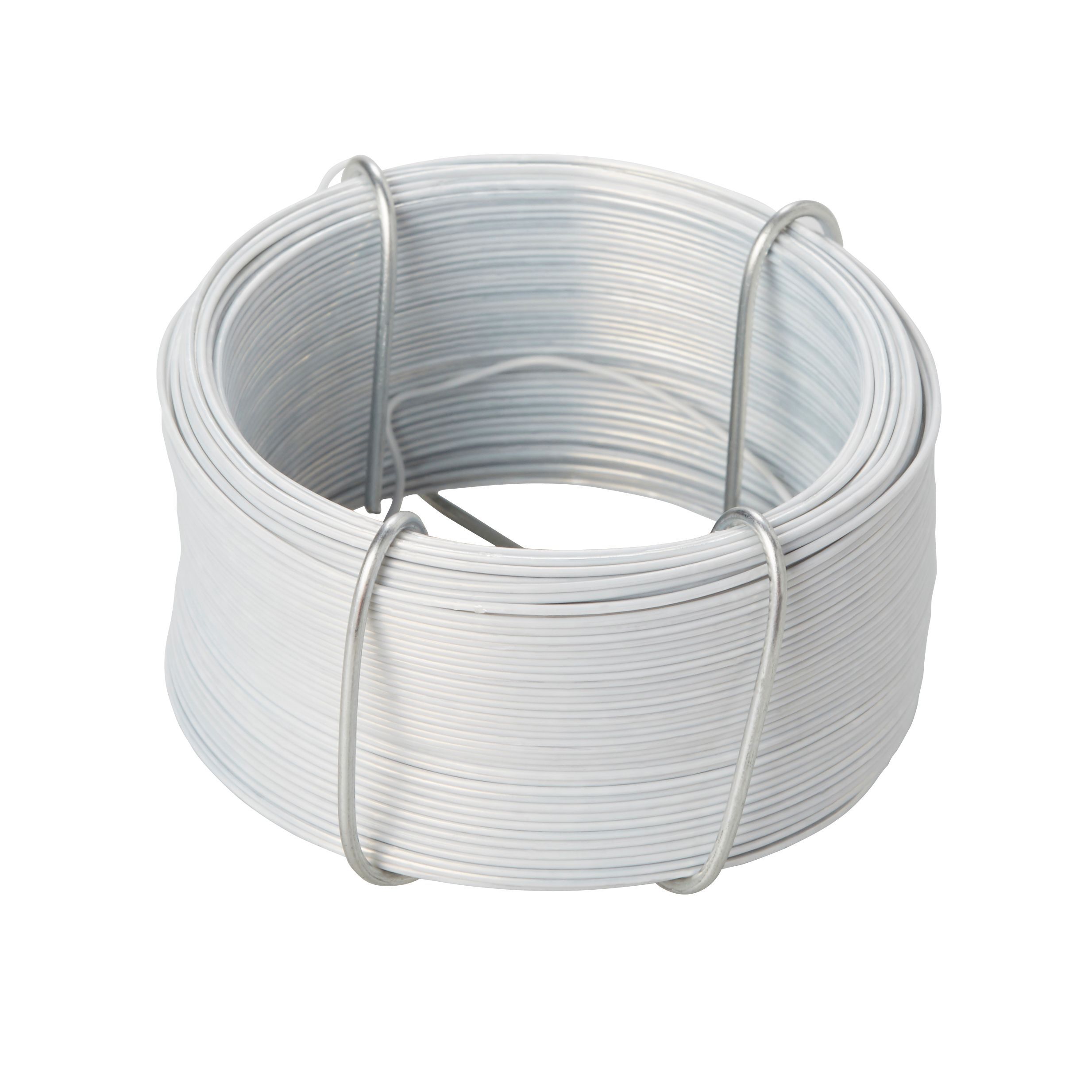 Diall White PVC & steel Wire, (L)50m (Dia)0.8mm