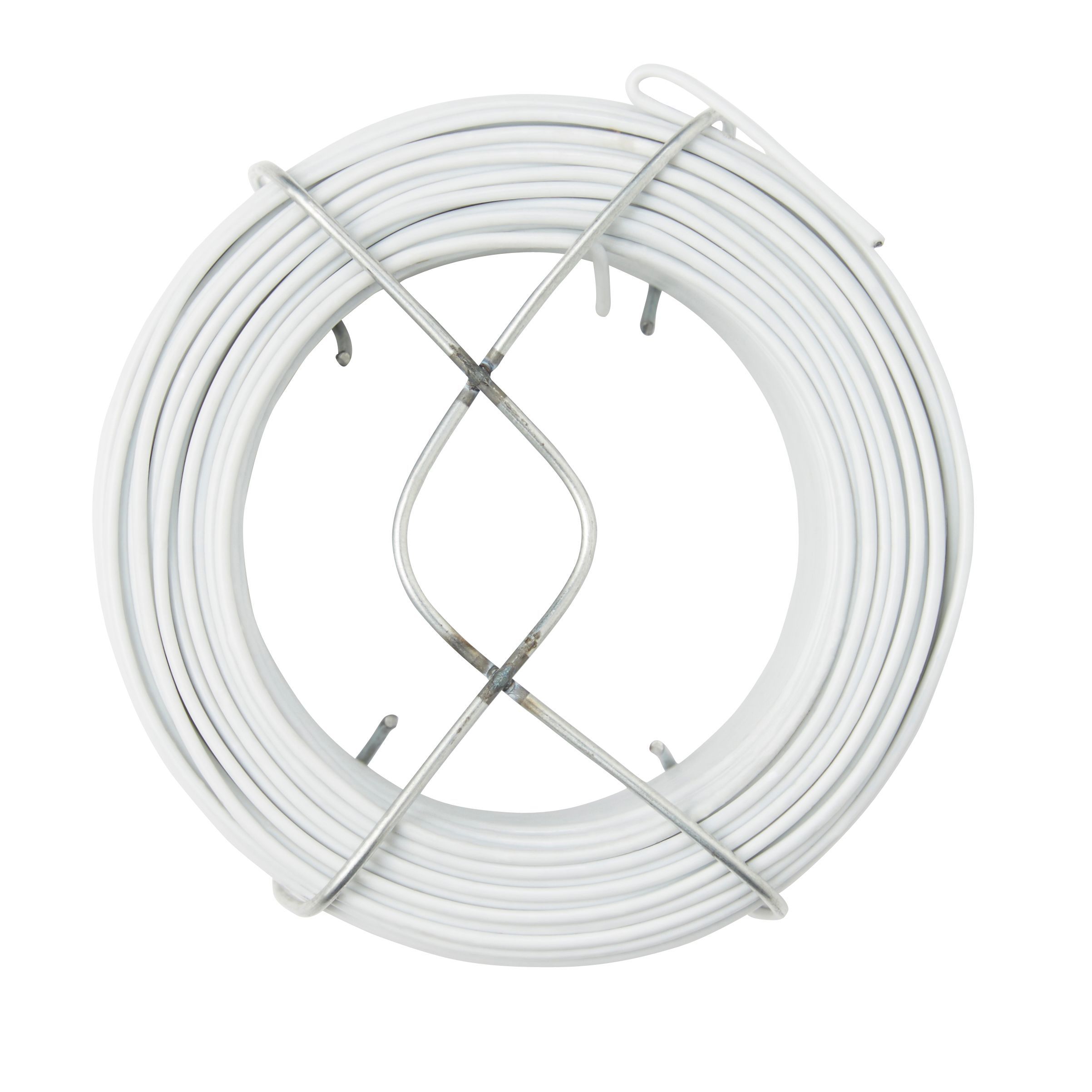 Diall White PVC & steel Wire, (L)50m (Dia)1.4mm