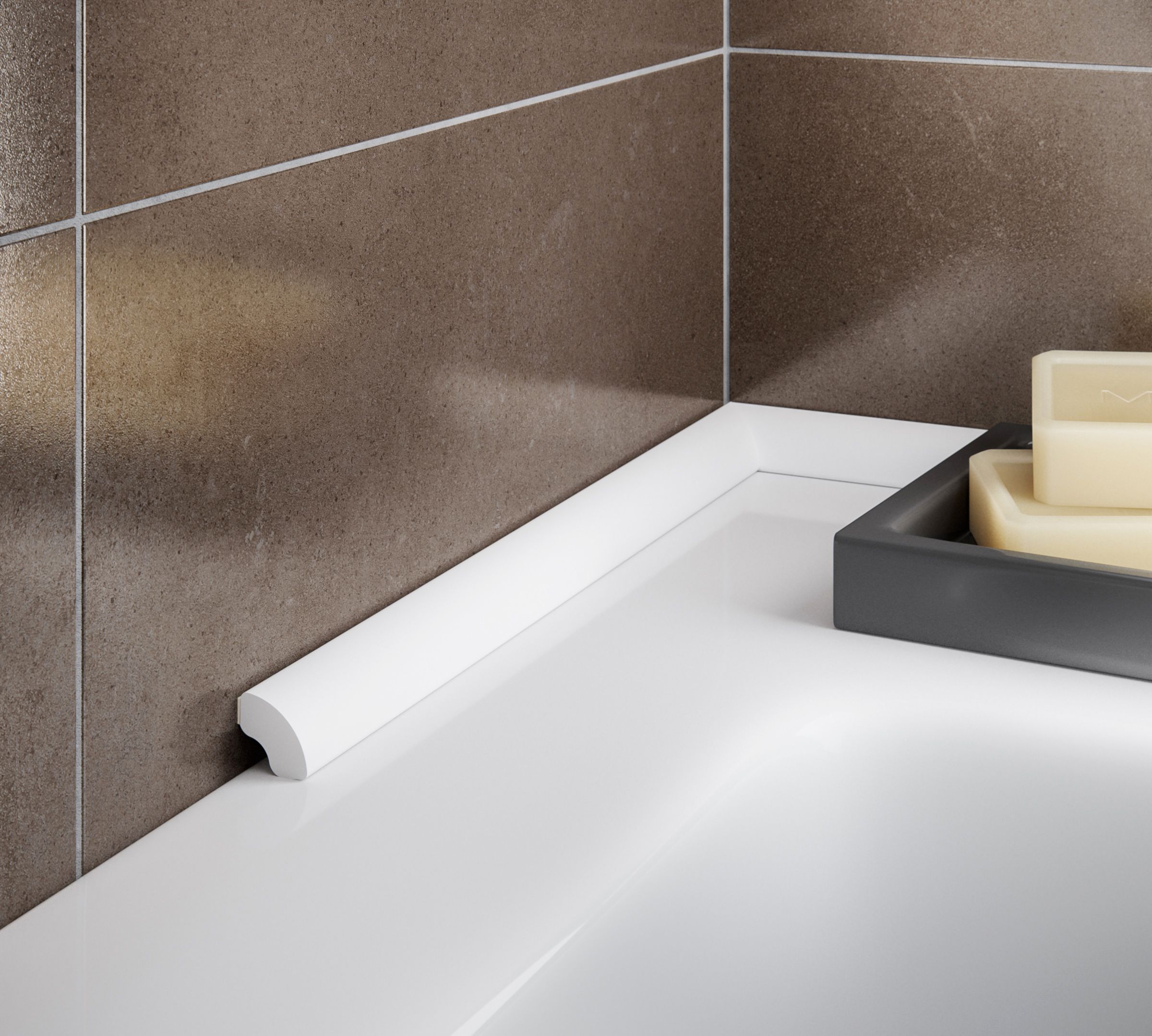 Diall White Round edge Self-adhesive Bath seal (L)2500mm (W)17mm | DIY ...