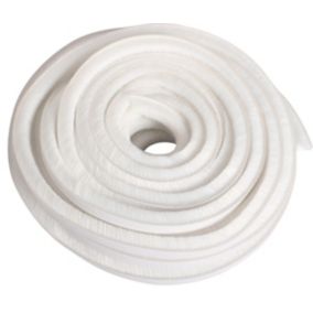 Diall White Self-adhesive Draught seal (L)20m