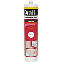 Diall White Silicone-based General-purpose Sealant, 310ml