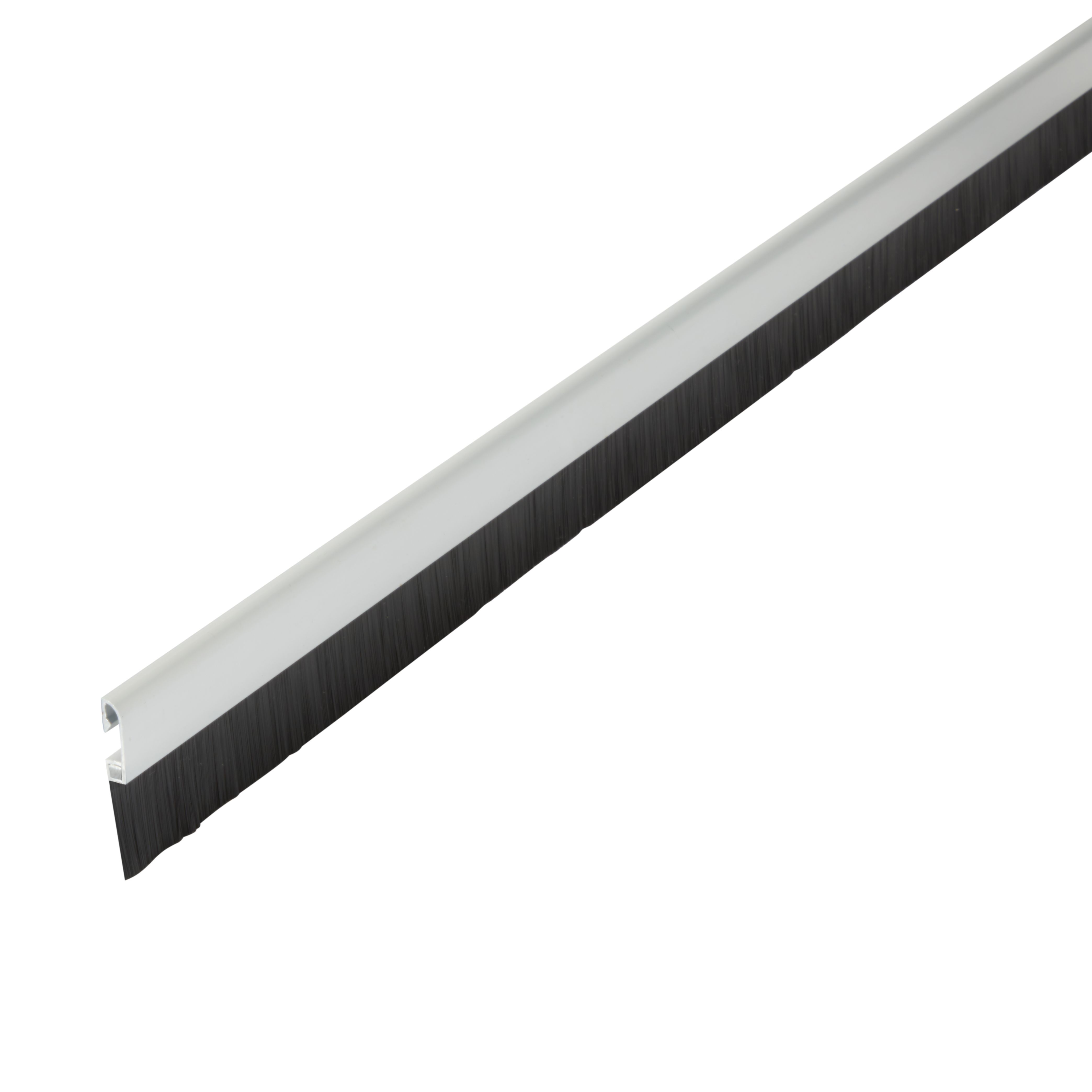Diall White Silver effect Aluminium Self-adhesive Draught excluder, (L)1m