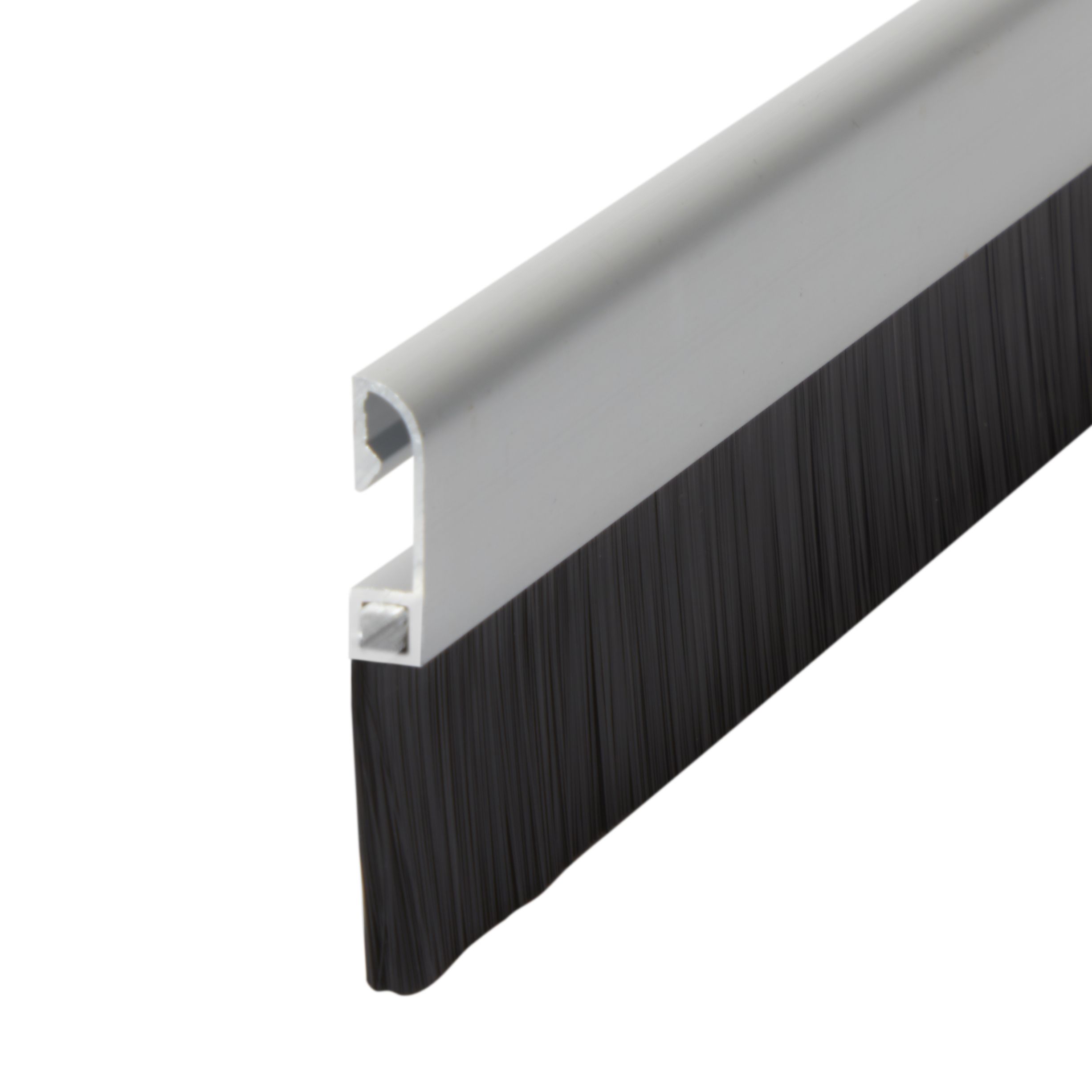 Diall White Silver effect Aluminium Self-adhesive Draught excluder, (L)1m
